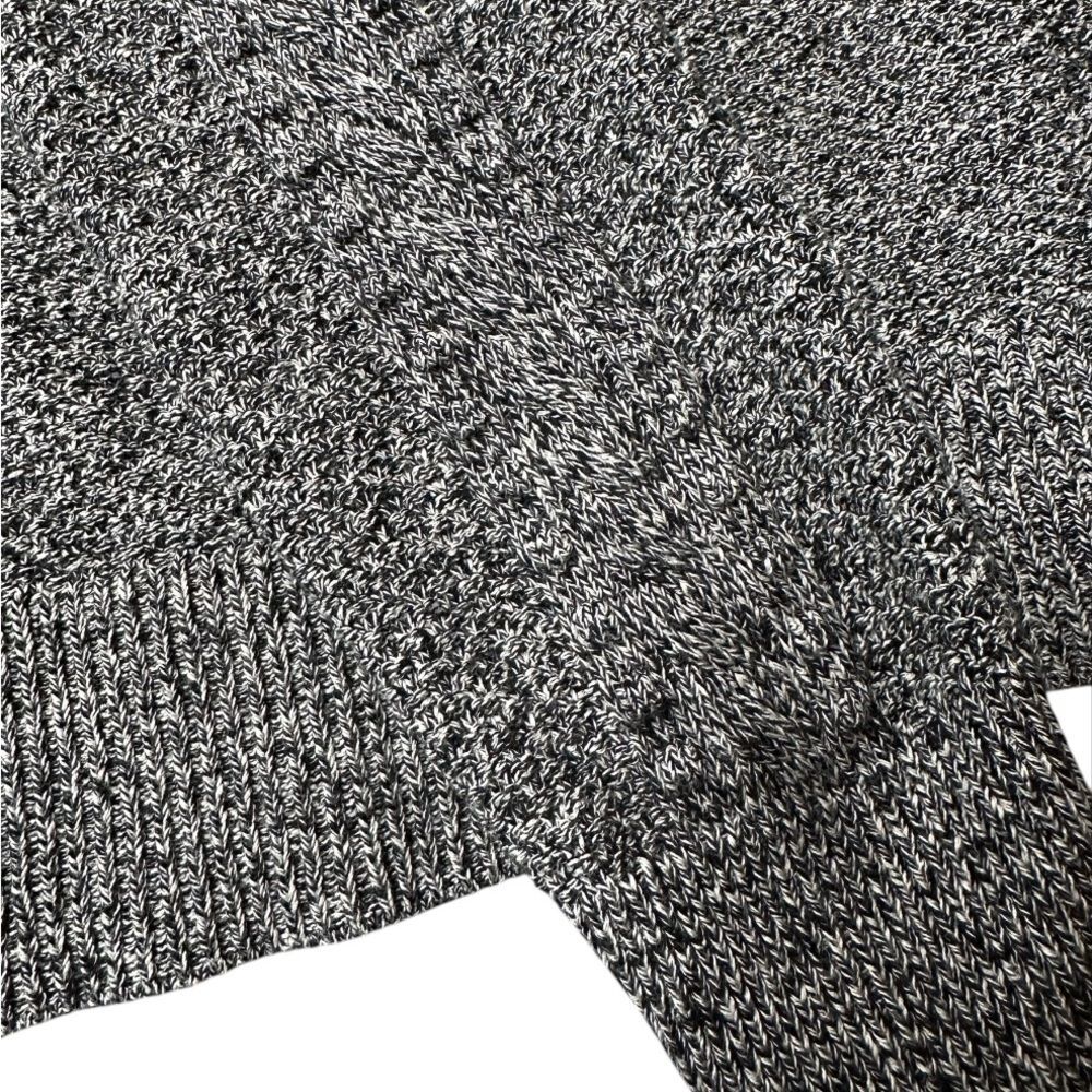 LOFT Marled Bobble Sleeve Sweater Women's Size Medium. Gray/Black Color. - Picture 7 of 8